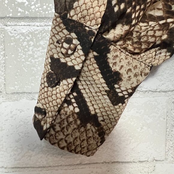 Altuzarra for Target 20th Anniversary Snake Print Brown Chiffon Blouse Size S - Picture 7 of 12